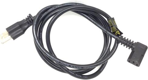 سلك طاقة بزاوية قائمة بطول 10 أقدام - كابل طاقة تيار متردد 16AWG عالي التحمل، مقاوم للحرارة ومرن - جهاز مشي بيضاوي الشكل، بديل لمعدات اللياقة البدنية in Kuwait