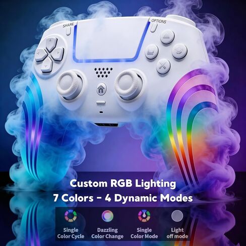 وحدة تحكم RGB اللاسلكية CtrlXs لأجهزة PS5 وPS5 Slim وPS5 Pro والكمبيوتر الشخصي - عصا التحكم المضادة للانجراف بتأثير القاعة، ومشغلات الاستجابة السريعة، وأزرار توربو قابلة للبرمجة، واهتزاز مزدوج، ولوحة ألعاب بمستشعر حركة بستة محاور in Kuwait