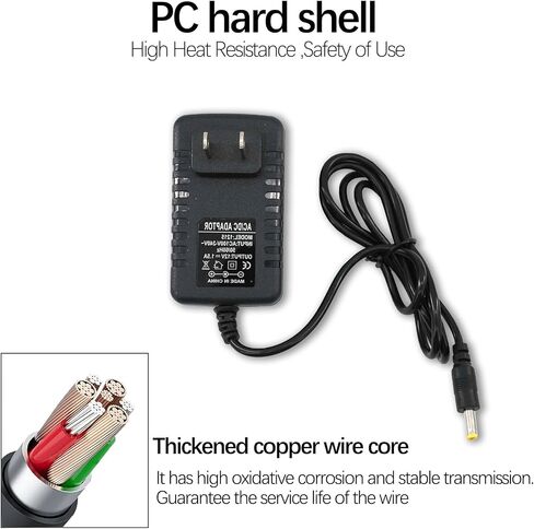 36W Power Adapter Charger, Compatible with Alexa Dot (3rd/4th Gen),Dot 5th Gen 2022, Echo Pop, Echo Show 5, Echo Spot, Kids Edition, 3.3FT Long Cable – Black in Kuwait