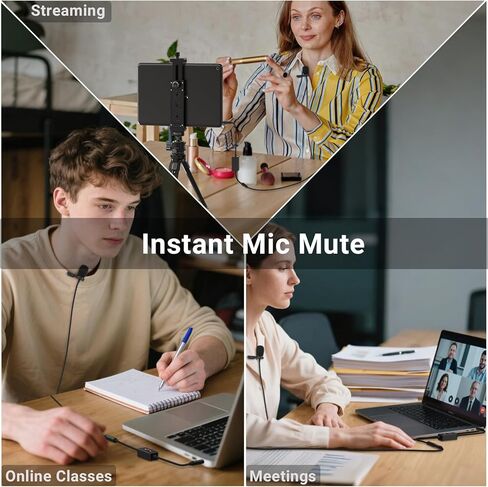Cubilux 3.5mm TRRS Microphone Mute Switch Adapter, CTIA Inline Slide (Male to Female), Mic Signal Only (Not for Headphones/Audio), for TRRS Lavalier Mic, Smartphone/Laptop/PC in Kuwait