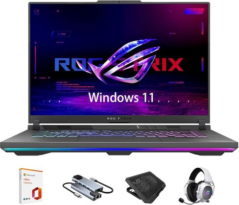 ASUS ROG Strix G16 Gaming Laptop, 16" FHD+ 165Hz/3ms, AMD Ryzen 9 8940HX, GeForce RTX 5070 8GB GDDR7, 16GB DDR5-5600, 1TB PCIe Gen 4 SSD, Wi-Fi 6E, Win11 Pro,RGB Backlit KB,w/Lifetime Office in Kuwait