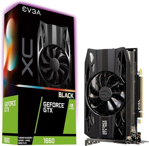 EVGA GeForce GTX 1660 XC Black Gaming, 6GB GDDR5, HDB Fan, 06G-P4-1161-KR in Kuwait