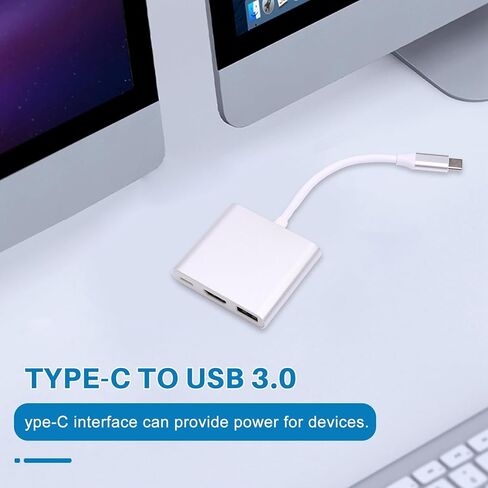 محول كابل محول من النوع C إلى متوافق مع 4K محول كابل من النوع C إلى محطة إرساء كابل USB HD المتوافقة in Kuwait
