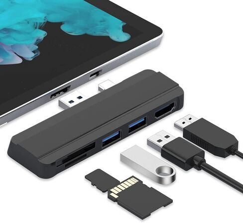 SD/SDHC/SDXC/Micro SD Black USB HUB Docking Station for Surface Pro 4/5/6 in Kuwait
