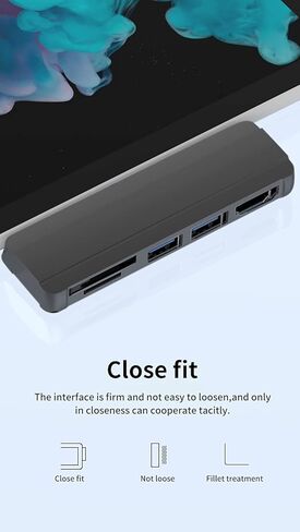 SD/SDHC/SDXC/Micro SD Black USB HUB Docking Station for Surface Pro 4/5/6 in Kuwait