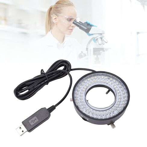 Microscope LED Light, 72 LED Adjustable Brightness Light, Uniform Source with USB Power, Ideal for Stereo Microscopes in Kuwait