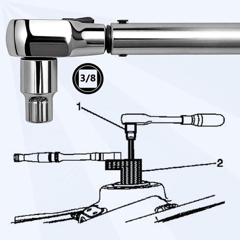 مقبس ممتص الصدمات ZKTOOL، محرك 3/8، إزالة واستبدال ممتصات الصدمات في سيارات X وJ Body GM، مصمم ليناسب الجذع المزدوج D في سيارات GM، أي ما يعادل CTA A430 in Kuwait