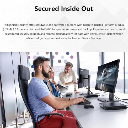 كمبيوتر مكتبي صغير الحجم Lenovo ThinkCentre 50q Business، Intel Core 7 240H، ذاكرة وصول عشوائي 32 جيجابايت، 1 تيرابايت SSD، DP، HDMI، يدعم 3 شاشات 4K، نوع C، لوحة مفاتيح وماوس سلكية، Wi-Fi 6، Win 11 Pro، حزمة محرك أقراص فلاش سعة 64 جيجابايت in Kuwait