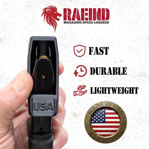 محمل السرعة RAEIND لمجلات Hi-Point C9 مقاس 9 مم الفردية، متوافق أيضًا مع مجلات Hi-Point 995-995TS، CF-380، C-9، 10TS Carbine، JCP40، JHP45 مقاس 9 مم in Kuwait