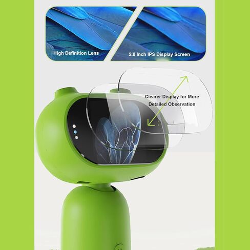 مجهر رقمي محمول للأطفال من Fafeicy، تكبير HD 1080P 1000X، شاشة IPS مقاس 2 بوصة، مجهر محمول للمنزل والفصول الدراسية in Kuwait