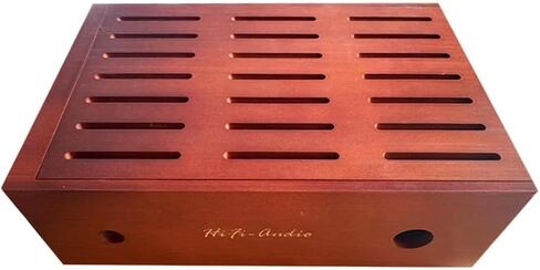 Professional Wooden Chassis for Audio Studio, Heat-Dissipating Power Amplifier & PSU, DIY Preamplifier Enclosure, Desktop Headphone Amplifier Case with Sliding Lid, Pine Wood Material in Kuwait