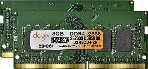DOLGIX 16GB Kit (8GBx2) DDR4 2666Mhz (PC4-21300) SODIMM 260-Pin Laptop Memory in Kuwait