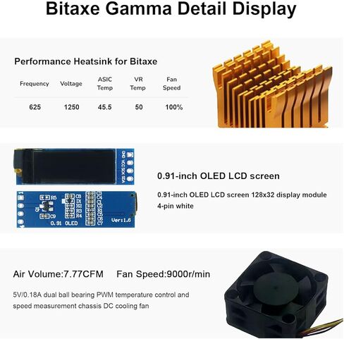 جهاز تعدين بيتكوين 1.27TH/s BM1370 Asic Chip 18W/TH BTC جهاز تعدين تشفير اليانصيب مع S21 Pro Asic ماكينة تعدين بيتكوينز مايكرو صامت للاستخدام المنزلي in Kuwait