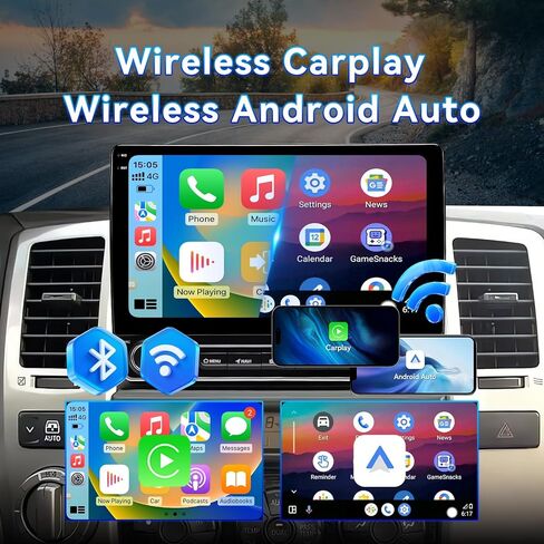 ستيريو راديو السيارة Android 14 متوافق مع Toyota 4Runner 2003-2009، شاشة لمس 10 بوصات CarPlay اللاسلكية ونظام Android التلقائي لتحديد المواقع والملاحة راديو FM ترقية بلوتوث HD كاميرا احتياطية 2 جيجابايت + 64 جيجابايت in Kuwait