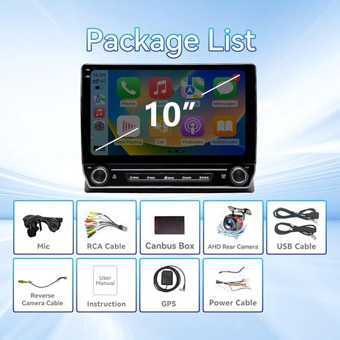 ستيريو راديو السيارة Android 14 متوافق مع Toyota 4Runner 2003-2009، شاشة لمس 10 بوصات CarPlay اللاسلكية ونظام Android التلقائي لتحديد المواقع والملاحة راديو FM ترقية بلوتوث HD كاميرا احتياطية 2 جيجابايت + 64 جيجابايت in Kuwait