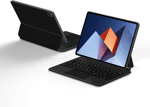 Magic Keyboard Case for Huawei MateBooke E 12.6-Inch 2023 Model:DRR-W76 English Wireless Key Backlit Keyboard Case with Trackpad Floating Cantilever Stand Multi-Touch Trackpad (Black) in Kuwait