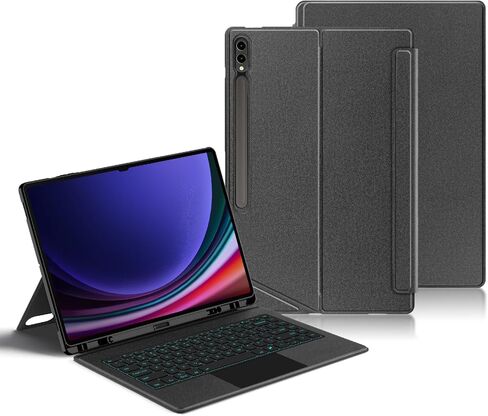 Split Keyboard Case for Samsung Galaxy Tab S8 Ultra S9 Ultra S10 Ultra 14.6-inch Case and Keyboard Smart Touchpad Magnetic Detachable Keyboard Cover, Bluetooth Connection, Free Mouse (Black in Kuwait