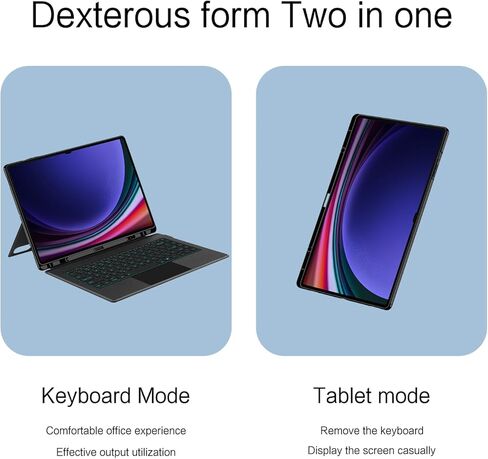 Split Keyboard Case for Samsung Galaxy Tab S8 Ultra S9 Ultra S10 Ultra 14.6-inch Case and Keyboard Smart Touchpad Magnetic Detachable Keyboard Cover, Bluetooth Connection, Free Mouse (Black in Kuwait