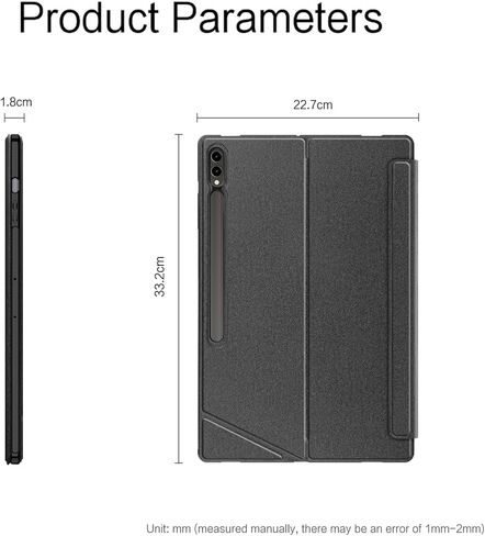 Split Keyboard Case for Samsung Galaxy Tab S8 Ultra S9 Ultra S10 Ultra 14.6-inch Case and Keyboard Smart Touchpad Magnetic Detachable Keyboard Cover, Bluetooth Connection, Free Mouse (Black in Kuwait