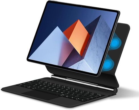 حافظة لوحة المفاتيح السحرية لجهاز Honor Magic Pad مقاس 13 بوصة 2023 الموديل: GDI-W09 حافظة لوحة مفاتيح بإضاءة خلفية بمفتاح إنجليزي مع لوحة تتبع عائمة ناتئة ولوحة تتبع متعددة اللمس (أسود) in Kuwait