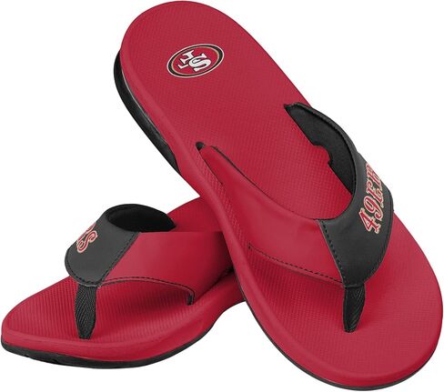 FOCO Philadelphia Eagles NFL Mens Team Color Contour Flip Flops in Kuwait