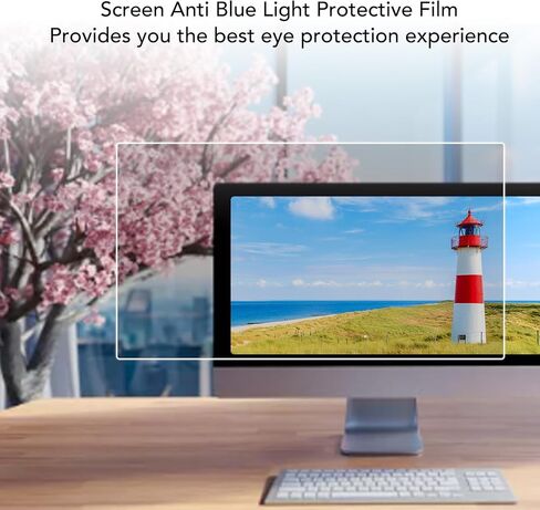 واقي شاشة Diyeeni Blue Light Blocking Screen Protector، 24 بوصة 16:9 مرشح حماية العين لشاشة الكمبيوتر، مع غطاء مضاد قابل للإزالة لعرض شاشة الكمبيوتر 531 × 298 مم in Kuwait