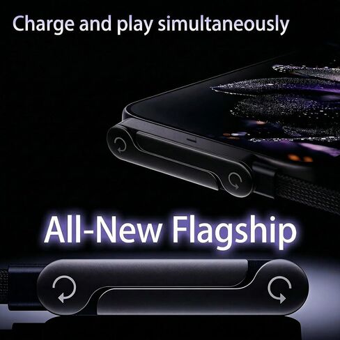كابل شحن غير مرئي 2 في 1 - سلك شاحن USB-C متعدد الزوايا قابل للتعديل (4.9 قدم) مع شحن سريع 240 وات للهواتف الذكية والأجهزة اللوحية وأجهزة الكمبيوتر المحمولة وأجهزة الألعاب in Kuwait
