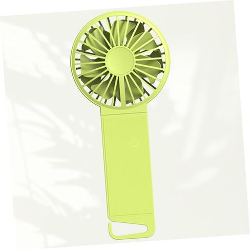 USB Folding Handheld Mini Fan Portable USB Fan for Home Office Travel Fluorescent Green and Foldable Design 85x35x193mm in Kuwait