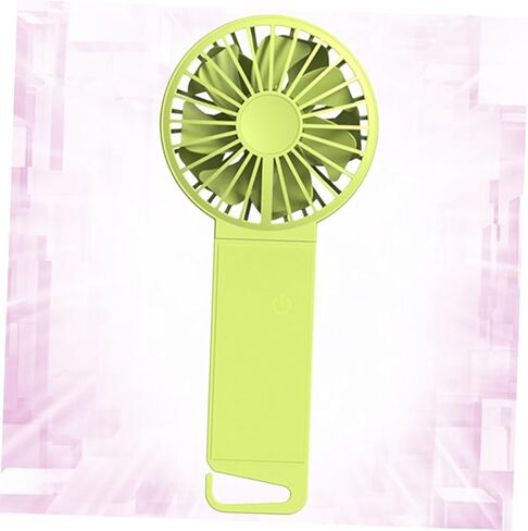 USB Folding Handheld Mini Fan Portable USB Fan for Home Office Travel Fluorescent Green and Foldable Design 85x35x193mm in Kuwait