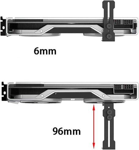 Metal GPU Support PC Graphics Card Support GPU Stand Mounted On Cooling Fan Bracket Easy Height Adjustment in Kuwait