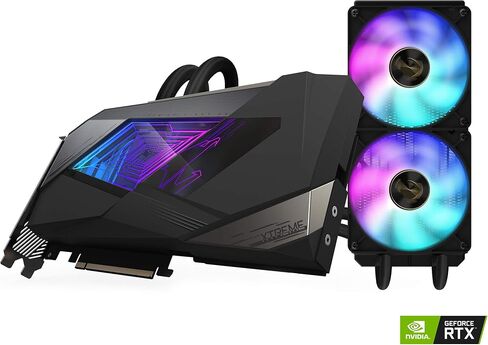 بطاقة رسومات GIGABYTE AORUS GeForce RTX 3080 XTREME WATERFORCE 10G، نظام تبريد WATERFORCE، 10 جيجابايت 320 بت GDDR6X، بطاقة فيديو GV-N3080AORUSX W-10GD in Kuwait