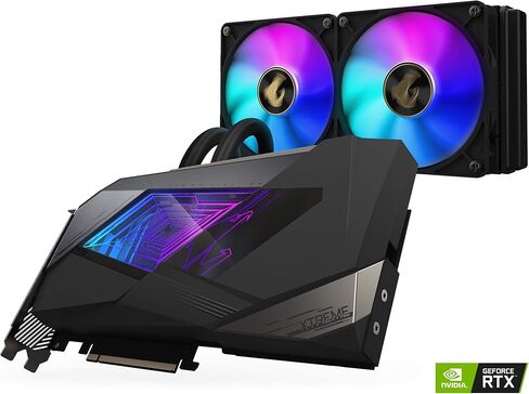 بطاقة رسومات GIGABYTE AORUS GeForce RTX 3080 XTREME WATERFORCE 10G، نظام تبريد WATERFORCE، 10 جيجابايت 320 بت GDDR6X، بطاقة فيديو GV-N3080AORUSX W-10GD in Kuwait
