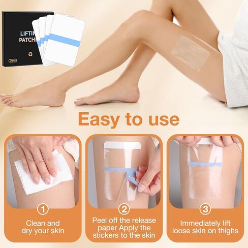 2026 Thigh Lift Tape for Loose Skin, Waterproof Invisible Firming Patches for Legs, Reducing Thigh Friction, Lift and Patches Legs for Sagging Skin, Stomach, Arms, Body Tape for Women (20pc) in Kuwait