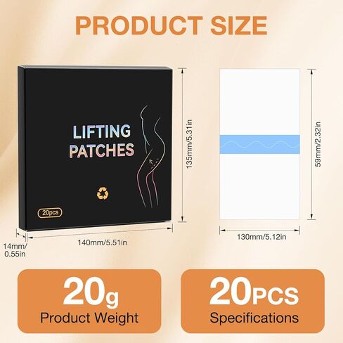 2026 Thigh Lift Tape for Loose Skin, Waterproof Invisible Firming Patches for Legs, Reducing Thigh Friction, Lift and Patches Legs for Sagging Skin, Stomach, Arms, Body Tape for Women (20pc) in Saudi Arabia