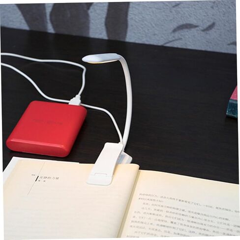 مصباح قراءة LED قابل لإعادة الشحن عبر USB مع مشبك، ضوء كتاب مكتبي للعناية بالعين، أبيض 88 × 40 × 220 مم للقراءة الليلية والاستخدام بجانب السرير in Kuwait