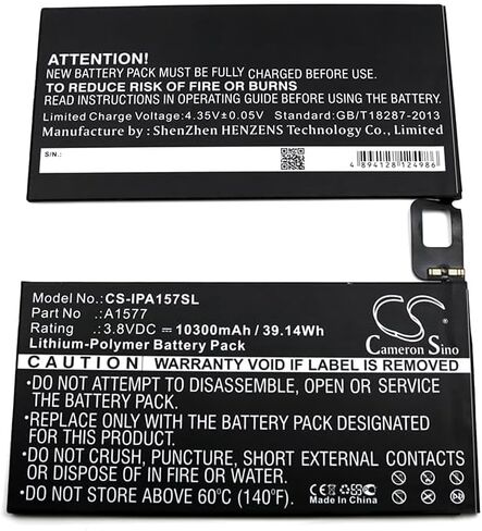 بطارية بديلة لـ A1577، A1584، A1652، Pro، Pro 12.9 PN: A1577 10300 مللي أمبير / 39.14 وات في الساعة in Kuwait