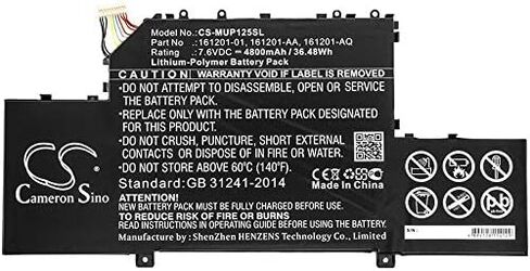 Cameron Sino Battery for Air 12.5, R10B01W PN: 161201-01, 161201-AA, 161201-AQ 4800mAh / 36.48Wh in Kuwait