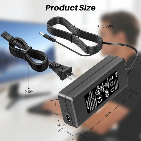 19V AC / DC محول شاحن سامسونج UN32M4500 UN32M4500AF UN28M4500 UN28M4500AF UN28M4500AFXZA U28R550 U28R550UQ U28R550UQU U28R550UQN U28R550UQR 2.53A DC19V 48W شاحن سلك إمداد الطاقة in Kuwait