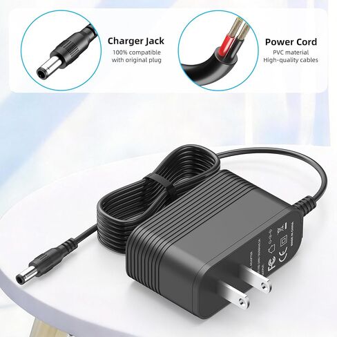 24V Corner Floor Lamp Power Cord Replacement for Govee LED Lights H6076A H66A0 H6078 AC/DC Power Adapter in Kuwait