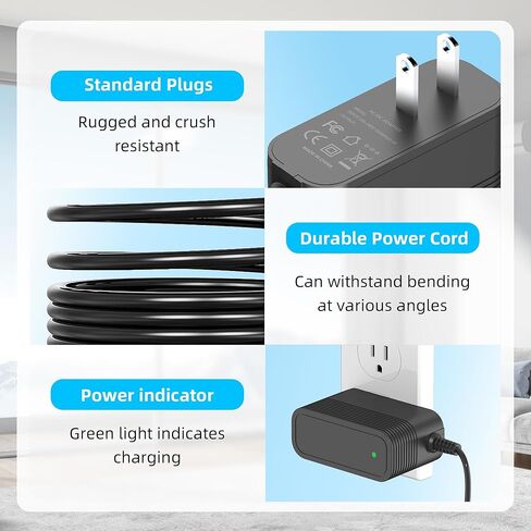 24V Corner Floor Lamp Power Cord Replacement for Govee LED Lights H6076A H66A0 H6078 AC/DC Power Adapter in Kuwait
