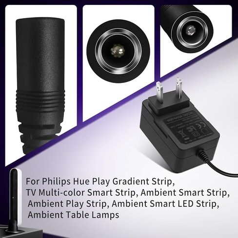 محول طاقة 24 فولت Hue Play لأضواء شريط التشغيل Philips Hue 440400980001 78201 78202 7820230U7 7820330U7 7820331U7 915005879201 سلك إمداد طاقة بديل in Kuwait