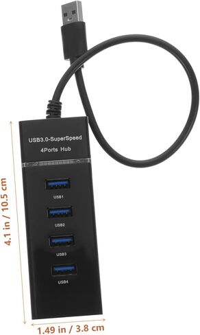 منافذ USB Hub Splitter محول متعدد التوسع مع مؤشر LED للحماية من التحميل الزائد متوافق مع نظام التشغيل Windows ودعم USB الخلفي in Kuwait