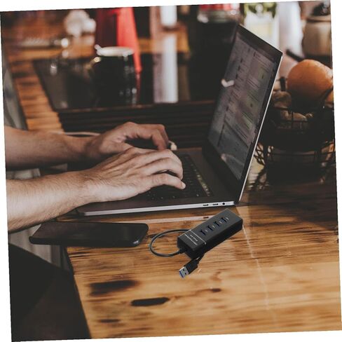 منافذ USB Hub Splitter محول متعدد التوسع مع مؤشر LED للحماية من التحميل الزائد متوافق مع نظام التشغيل Windows ودعم USB الخلفي in Kuwait