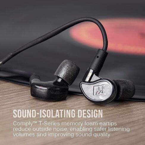 سماعات أذن MEE audio M6 PRO من الجيل الثاني داخل الأذن، حزمة مقبس صوت 3.5 مم مع كابل سماعة رأس USB-C، سماعات أذن IEM عازلة للضوضاء، كابلات قابلة للفصل، ميكروفون وجهاز تحكم عن بعد بثلاثة أزرار، أسود in Kuwait