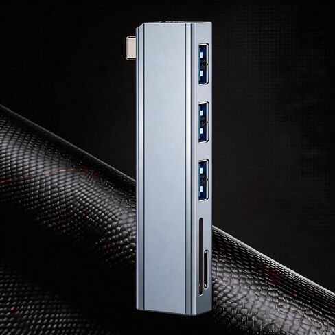 【5 في 1】 موزع USB-C، 2xUSB2.0، 1xUSB3.0، قارئ بطاقة SD/TF، ​​سرعة عالية 5 جيجابت في الثانية، OTG، التوصيل والتشغيل، سبائك الألومنيوم، محمول، متوافق مع MacBook، iPhone، iPad، iMac، الكمبيوتر الشخصي، الكمبيوتر المحمول، Surface، XPS، Dell، HP، Lenovo in Kuwait