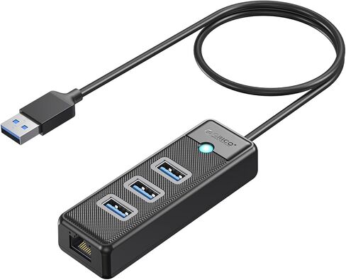 ORICO USB to Ethernet Hub,USB Hub Ethernet 1Gbps with 3*Type-A 3.0, USBA to Network Extender with 50CM Cable for Windows 10, 8.1, Mac OS, Laptop in Kuwait