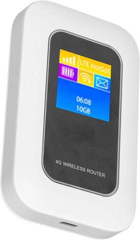 جهاز توجيه واي فاي محمول من سوراندي، نقطة اتصال واي فاي متنقلة 4G LTE، نقطة اتصال بفتحة بطاقة SIM، سرعة تنزيل 150 ميجابت في الثانية مع دعم 10 مستخدمين، مثالي للسفر، B1 B3 B5 B7 B8 B20 B38 B40 B41 in Kuwait