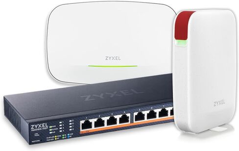 مجموعة Zyxel Nebula SMB Plus، نقطة وصول ثلاثية الموجات WiFi 7 BE11000، محول 2.5G Multi-Gig PoE++، جدار الحماية الأمني، حزمة شبكة مُدارة عبر السحابة من الجيل التالي للشركات المتنامية in Kuwait