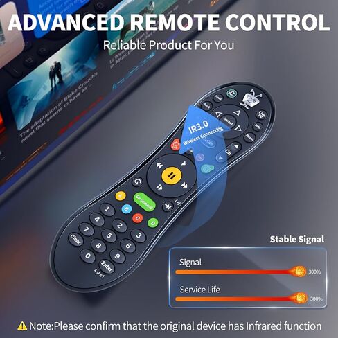 جهاز تحكم عن بعد بديل لوحدة تحكم تلفزيون TiVo Mediacom RCN TIVO SMLD-00266-000 URC-7020BC0-XXXX-R LCD LED (IR وRF) - أسود in Kuwait