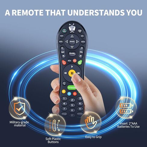 جهاز تحكم عن بعد بديل لوحدة تحكم تلفزيون TiVo Mediacom RCN TIVO SMLD-00266-000 URC-7020BC0-XXXX-R LCD LED (IR وRF) - أسود in Kuwait